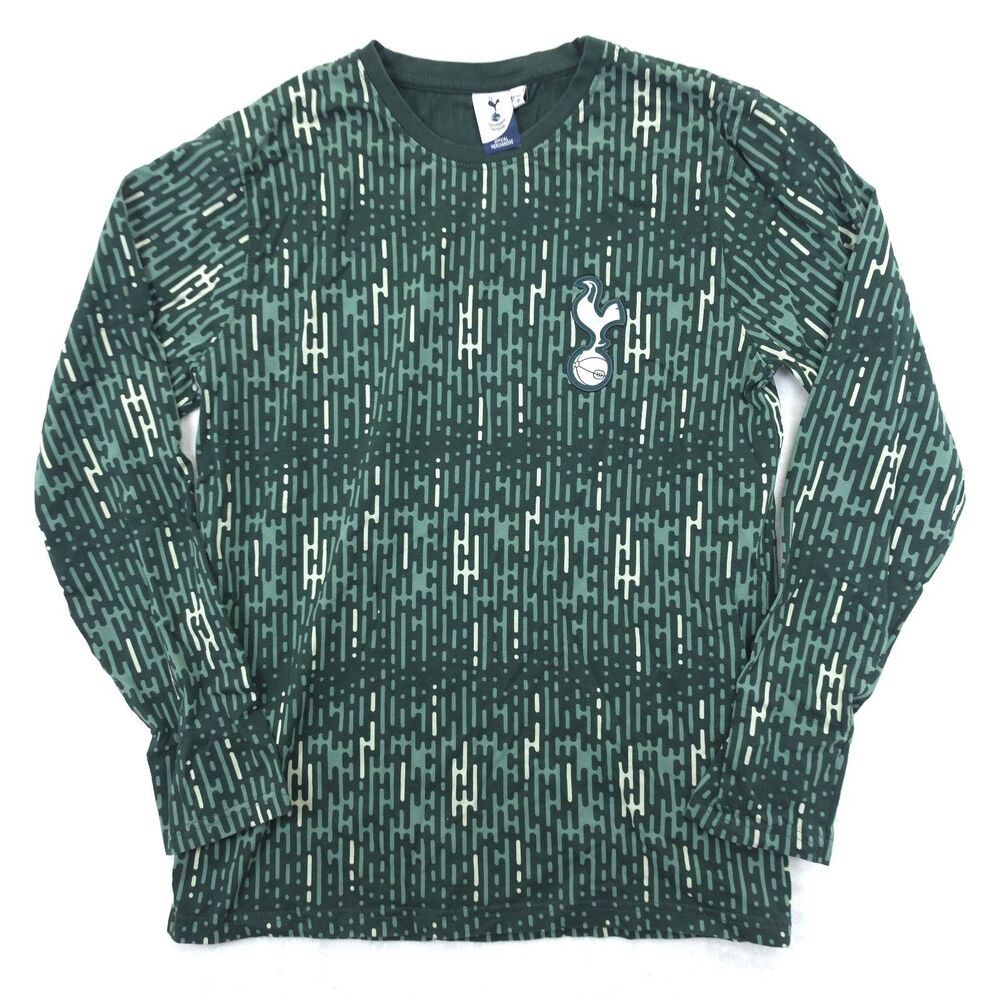 Tottenham Hotspur Grafitti Long Sleeve T-Shirt Men's Size Medium Green